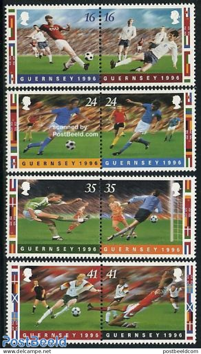 Guernsey 1996 Football Games 4x2v [:], Mint NH, Sport - Football - Guernesey