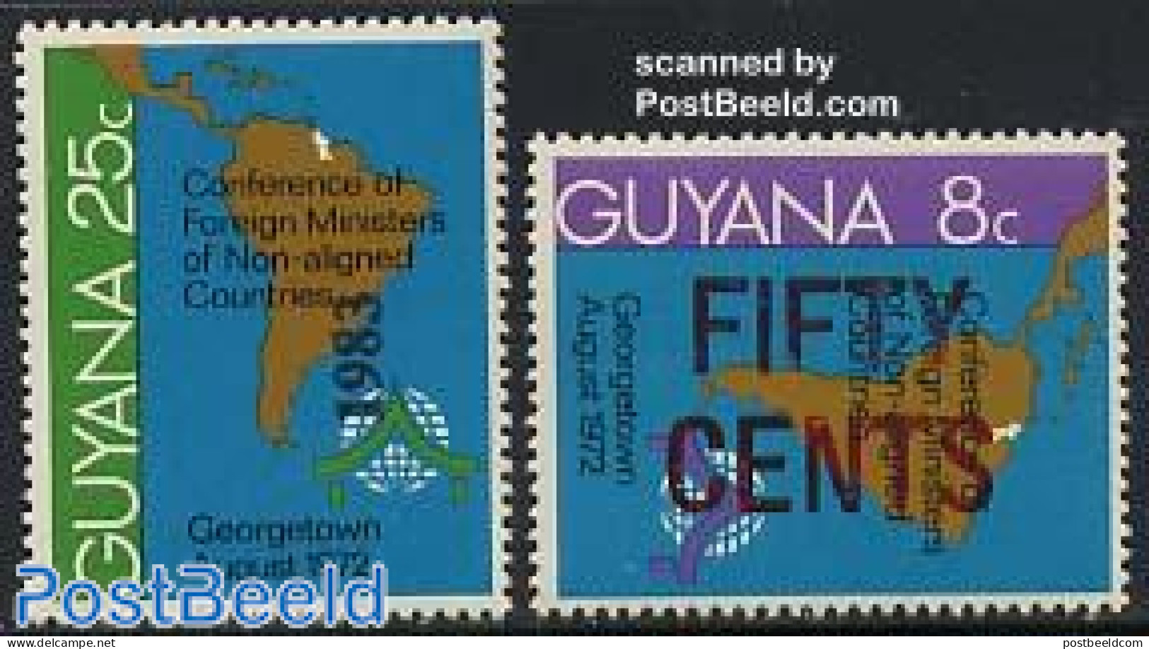 Guyana 1983 Non-aligned Countries 2v, Mint NH, Various - Maps - Geographie