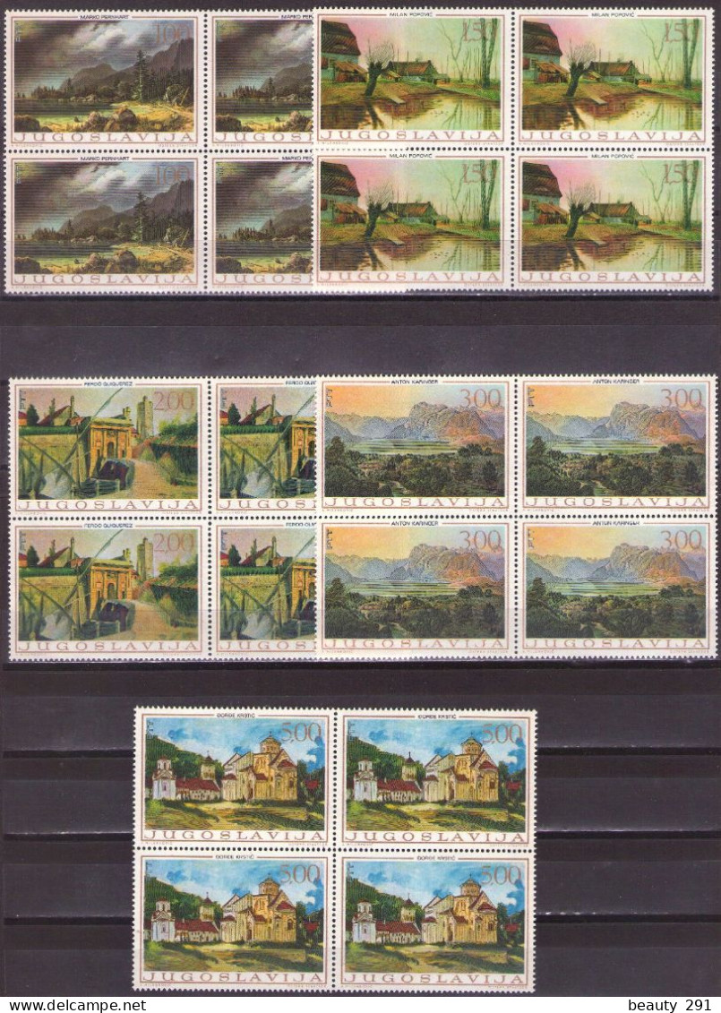 Yugoslavia 1968 - Yugoslav Paintings,Art - Mi 1298-1302 - MNH**VF - Neufs