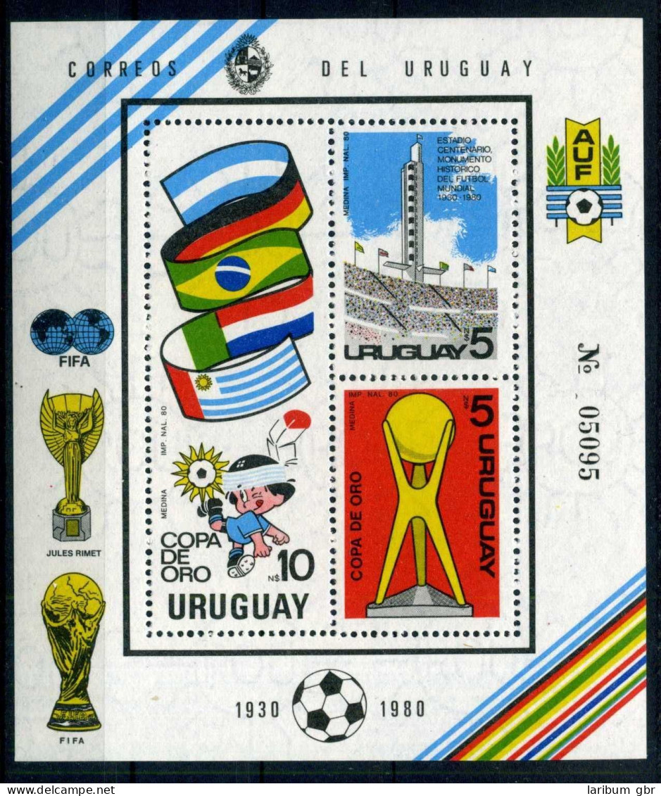 Uruguay Block 50 Postfrisch Fußball #GB729 - Uruguay