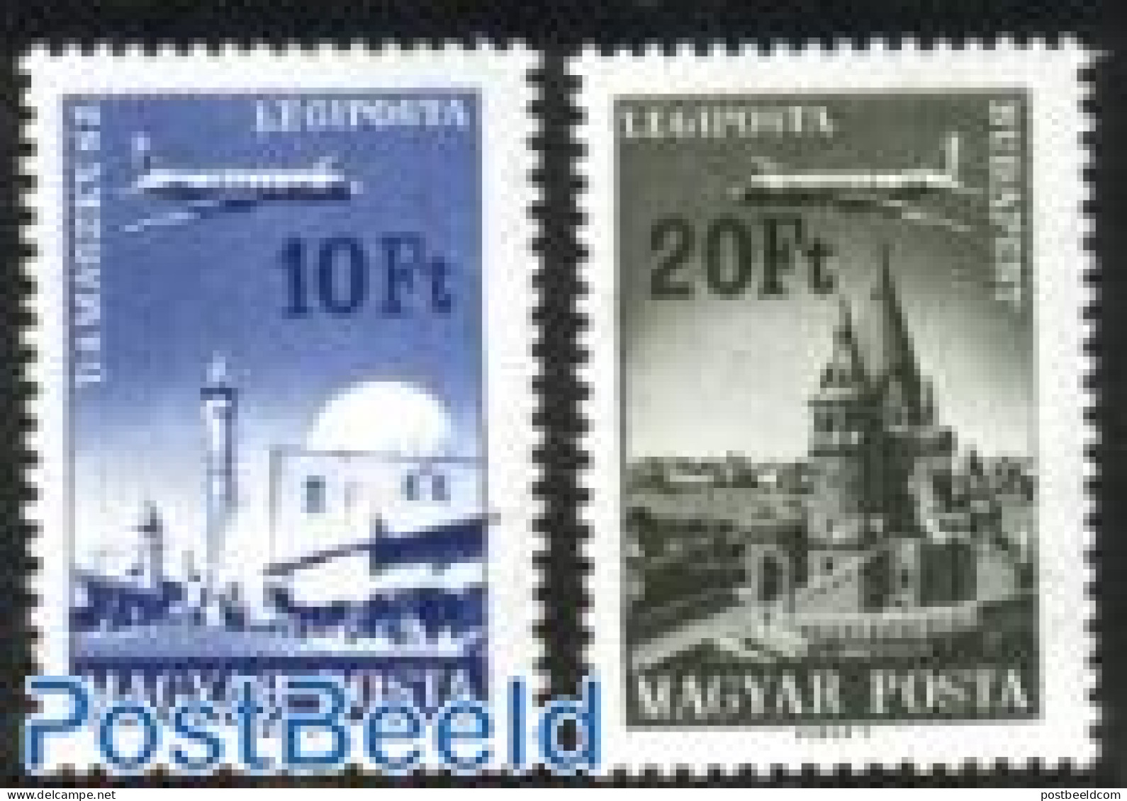 Hungary 1967 Cities 2v, Mint NH, Religion - Transport - Churches, Temples, Mosques, Synagogues - Aircraft & Aviation - Unused Stamps