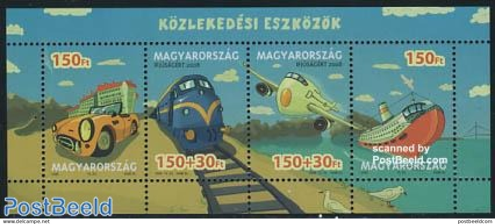 Hungary 2008 Traffic 4v M/s, Mint NH, Transport - Automobiles - Aircraft & Aviation - Railways - Ships And Boats - Neufs