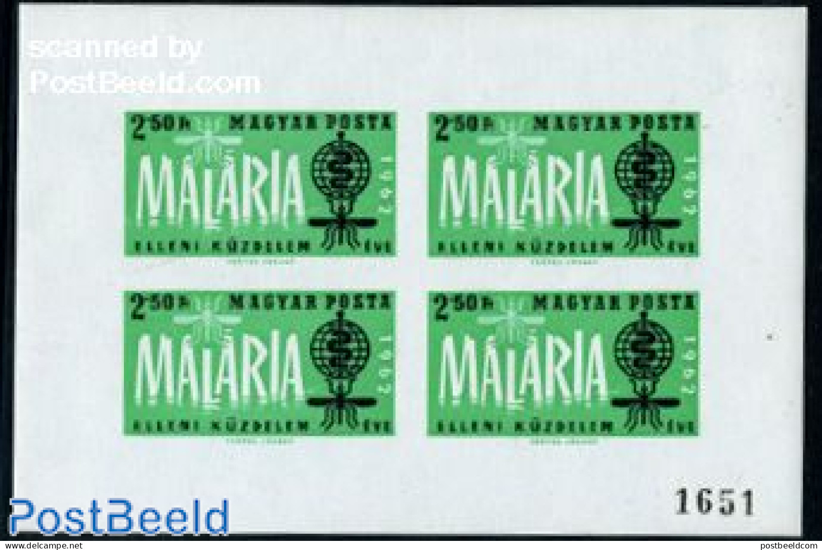 Hungary 1962 Anti Malaria S/s Imperforated, Mint NH, Health - Nature - Health - Insects - Ongebruikt