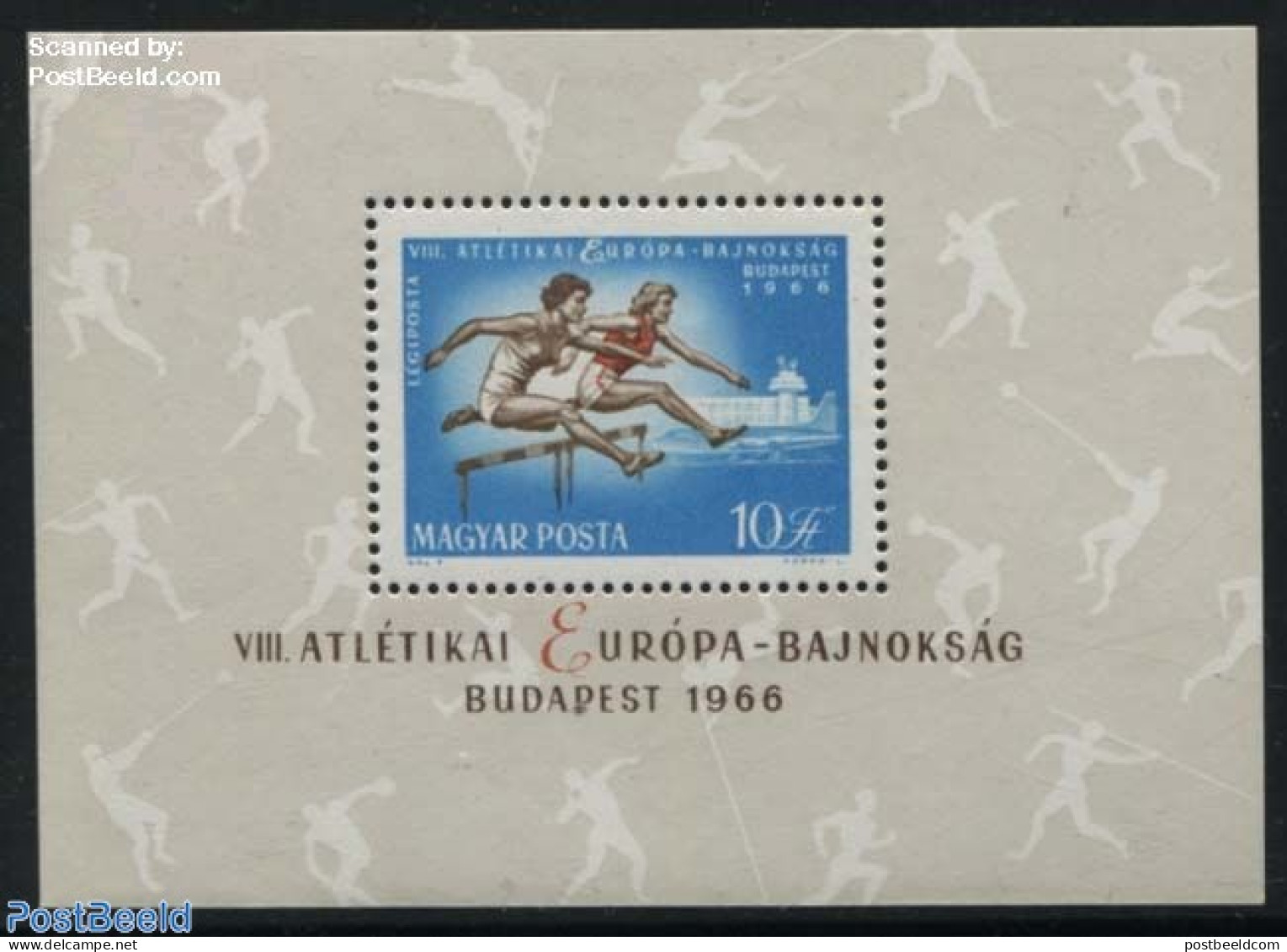 Hungary 1966 European Athletic Games S/s, Mint NH, History - Sport - Europa Hang-on Issues - Athletics - Sport (other .. - Unused Stamps