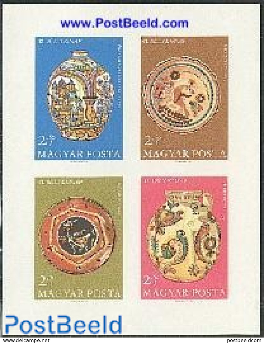 Hungary 1968 Stamp Day S/s Imperforated, Mint NH, Stamp Day - Art & Antique Objects - Ceramics - Unused Stamps