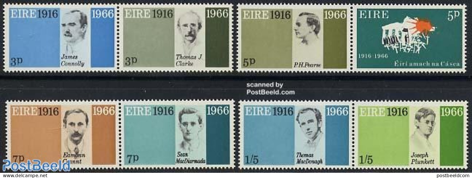 Ireland 1966 Easter Uprising 4x2v [:], Mint NH - Neufs