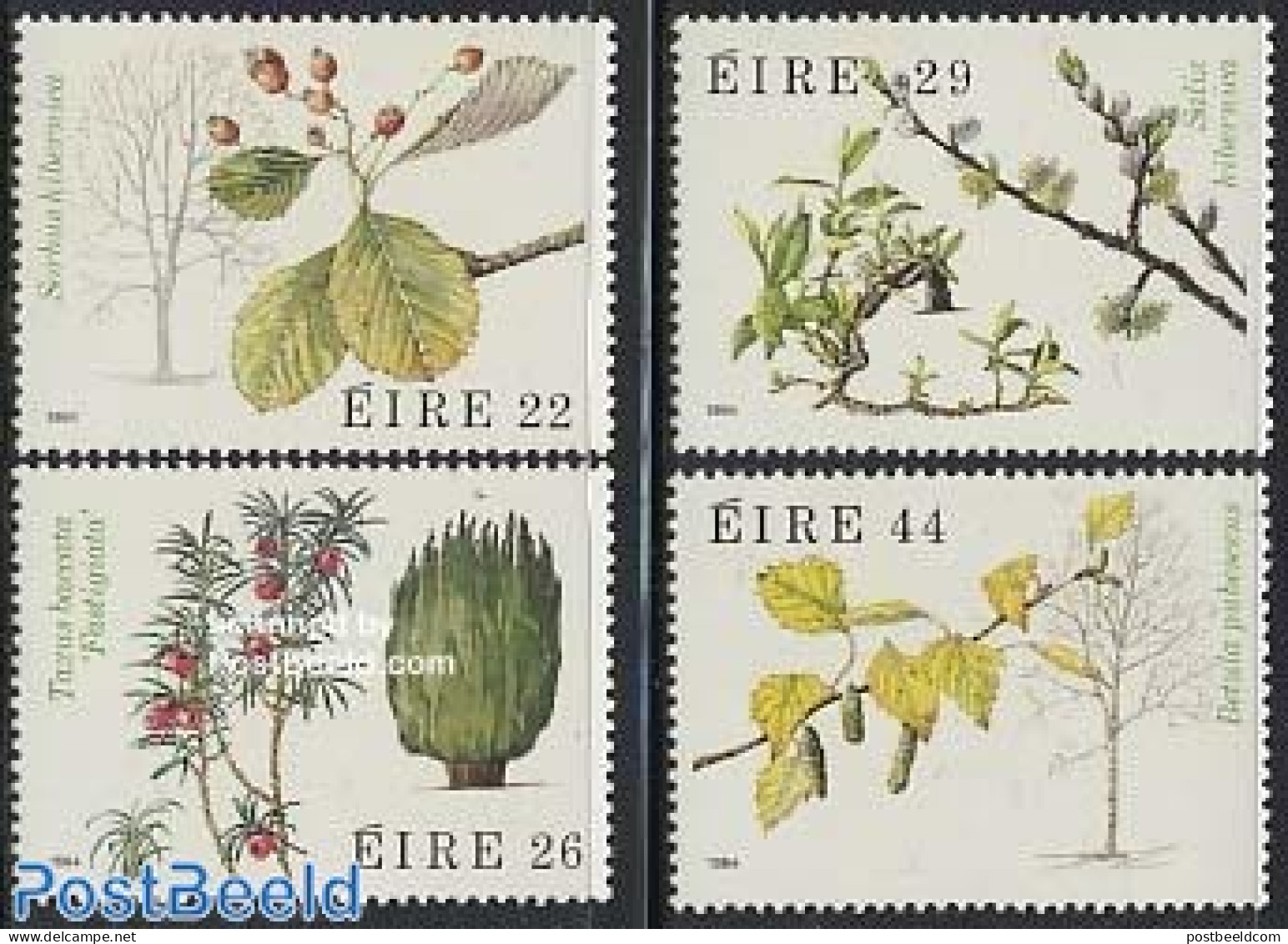 Ireland 1984 Trees 4v, Mint NH, Nature - Trees & Forests - Neufs