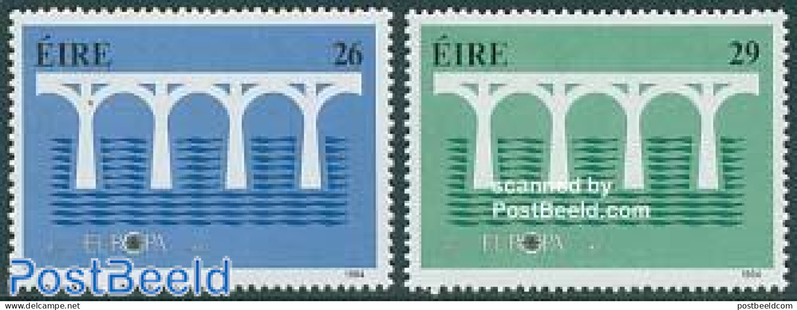 Ireland 1984 Europa 2v, Mint NH, History - Europa (cept) - Art - Bridges And Tunnels - Ongebruikt