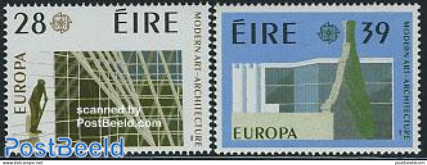 Ireland 1987 Europa, Modern Architecture 2v, Mint NH, History - Europa (cept) - Art - Modern Architecture - Unused Stamps