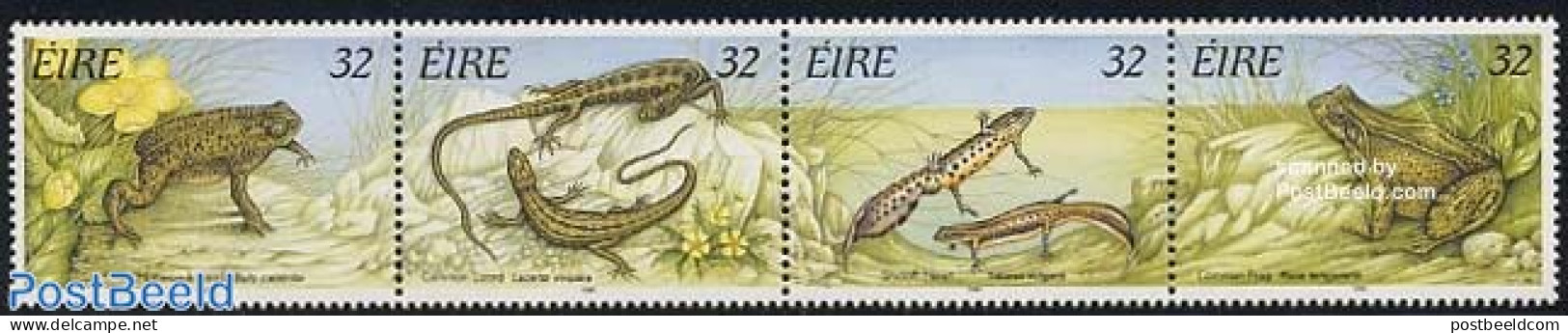 Ireland 1995 Reptiles 4v [:::], Mint NH, Nature - Animals (others & Mixed) - Frogs & Toads - Reptiles - Neufs