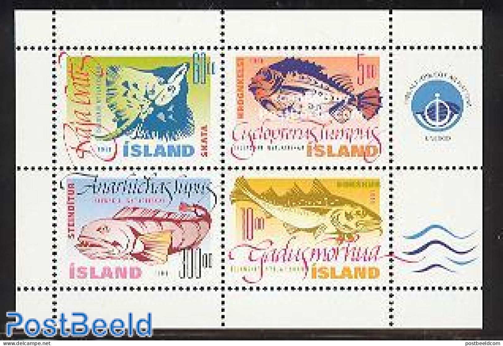 Iceland 1998 Fish S/s, Mint NH, Nature - Fish - Neufs