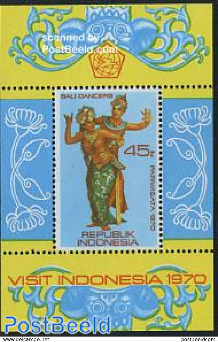 Indonesia 1970 Tourism S/s, Mint NH, Performance Art - Various - Dance & Ballet - Tourism - Danse