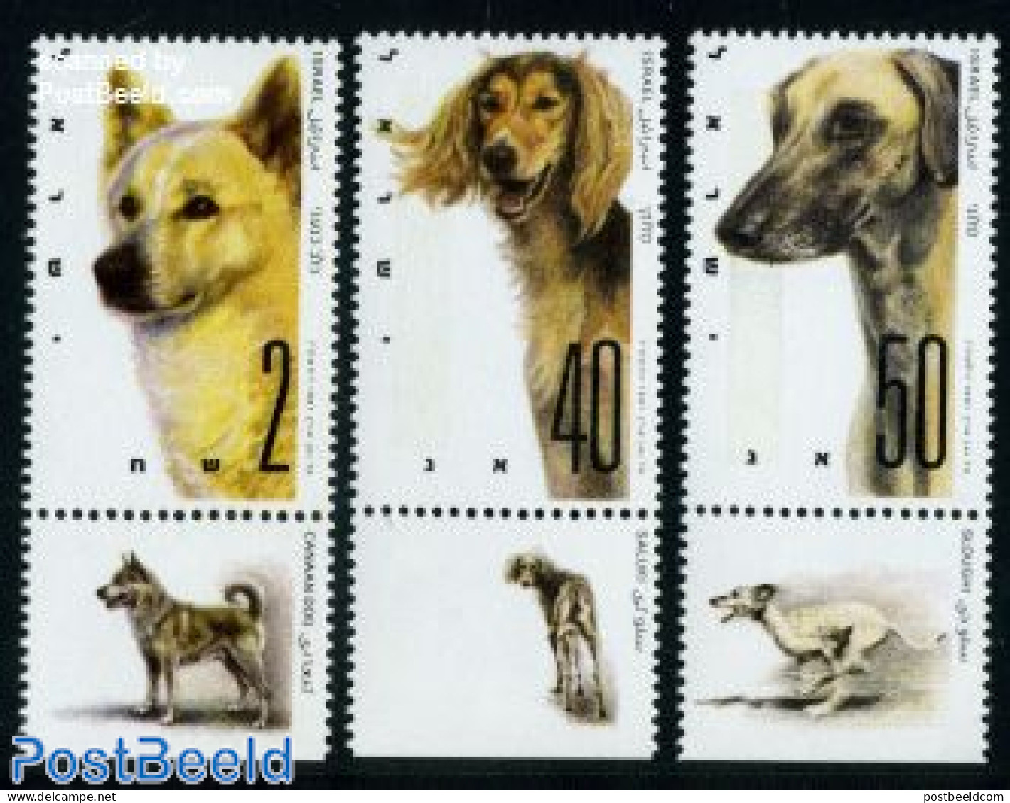 Israel 1987 Dog Exposition 3v, Mint NH, Nature - Dogs - Ungebraucht (mit Tabs)