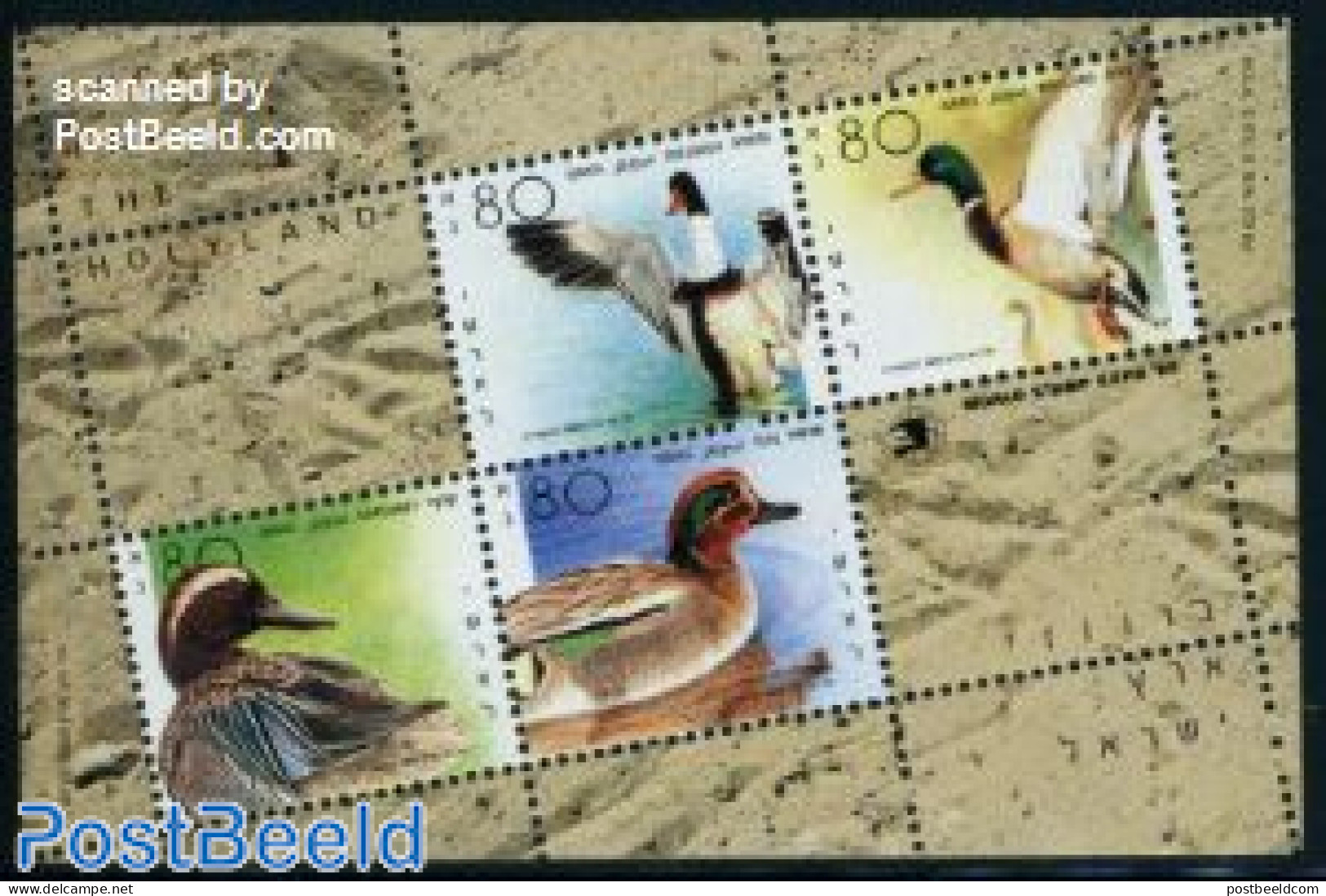 Israel 1989 World Stamp Expo S/s, Mint NH, Nature - Birds - Ducks - Philately - Unused Stamps (with Tabs)