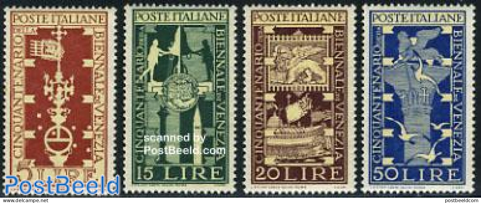 Italy 1949 Venice Art Bienale 4v, Mint NH - Otros & Sin Clasificación