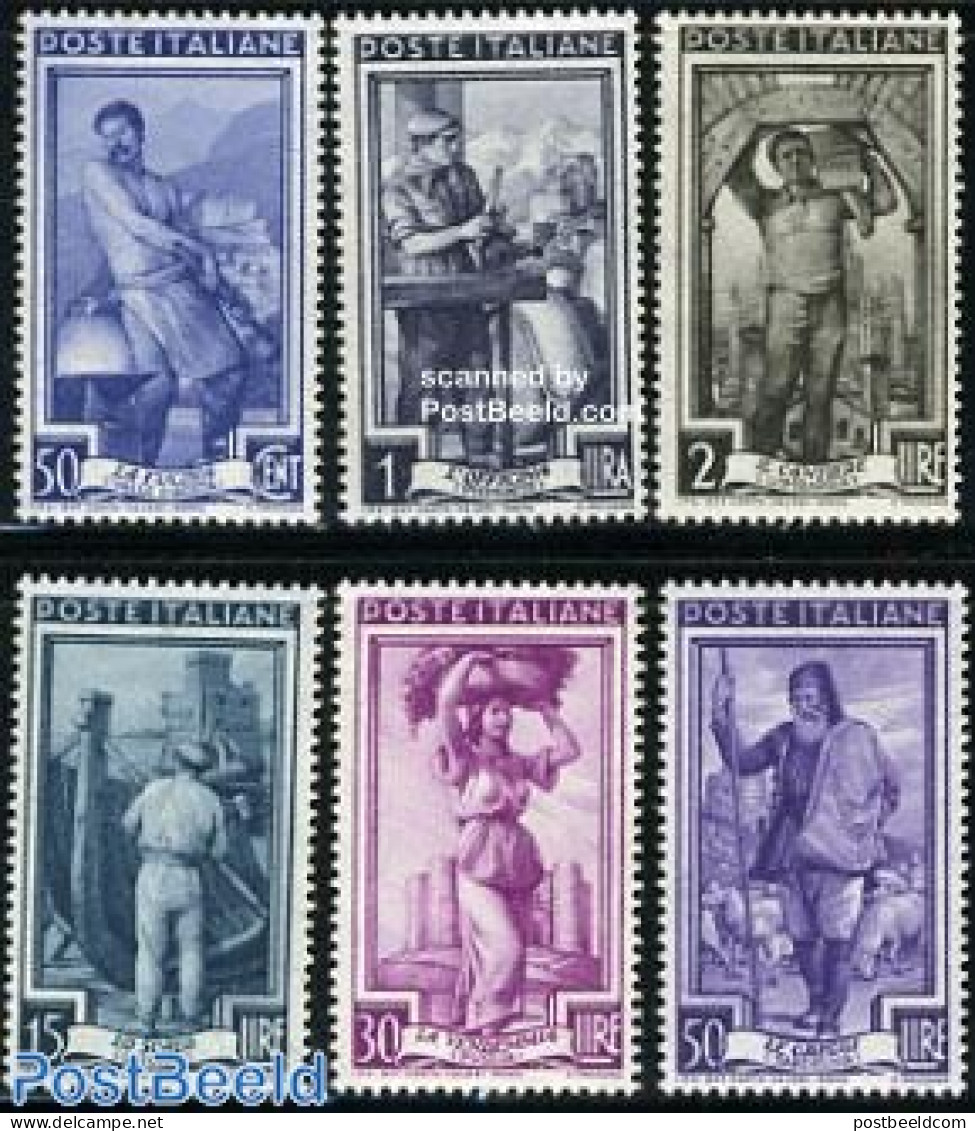 Italy 1955 Definitives 6v, Mint NH - Sonstige & Ohne Zuordnung