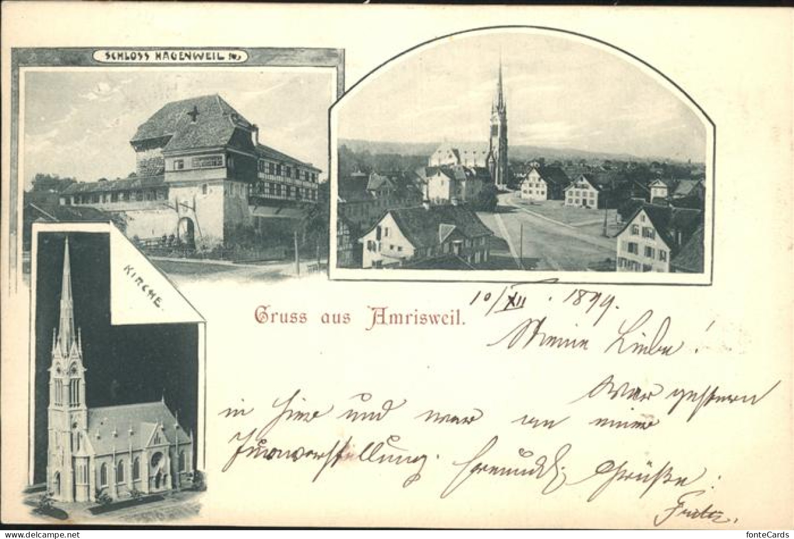 11191707 Amriswil TG Schloss Hagenweil Kirche  Amriswil - Autres & Non Classés