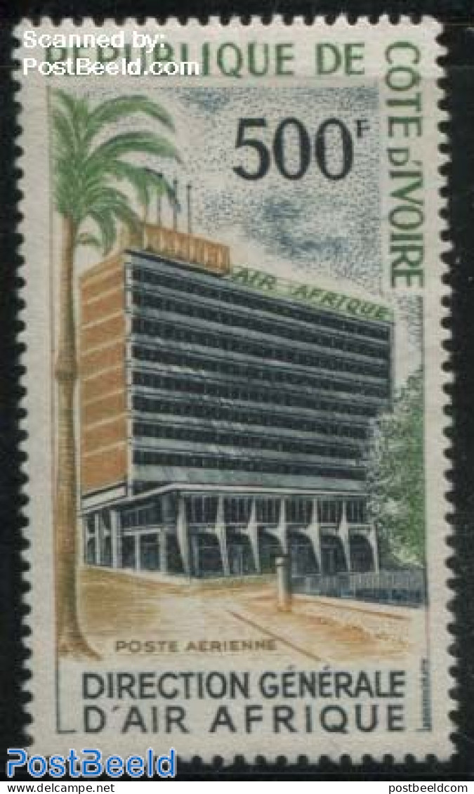 Ivory Coast 1967 Air Afrique Building 1v, Mint NH, Transport - Aircraft & Aviation - Unused Stamps