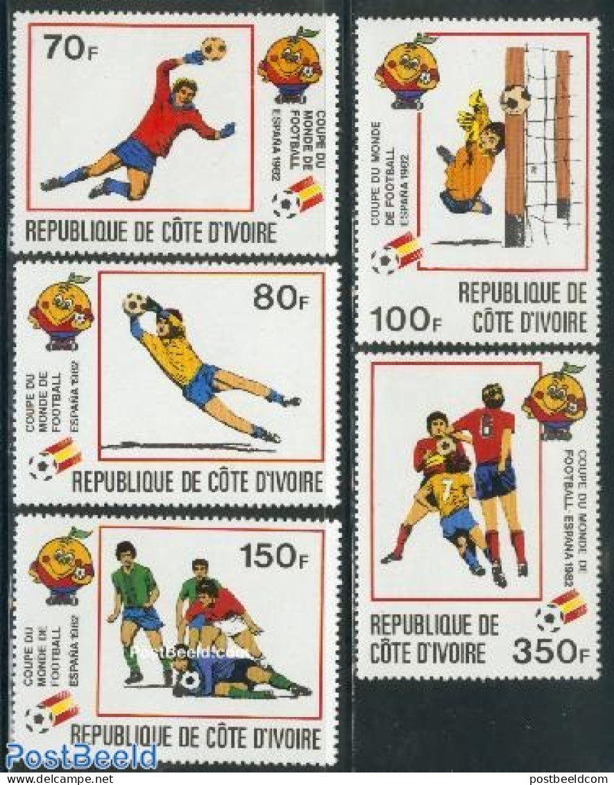 Ivory Coast 1981 Football Games Spain 5v, Mint NH, Sport - Football - Neufs
