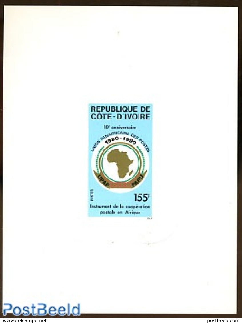 Ivory Coast 1990 African Postal Union Epreuve De Luxe, Mint NH, Various - Post - Maps - Unused Stamps