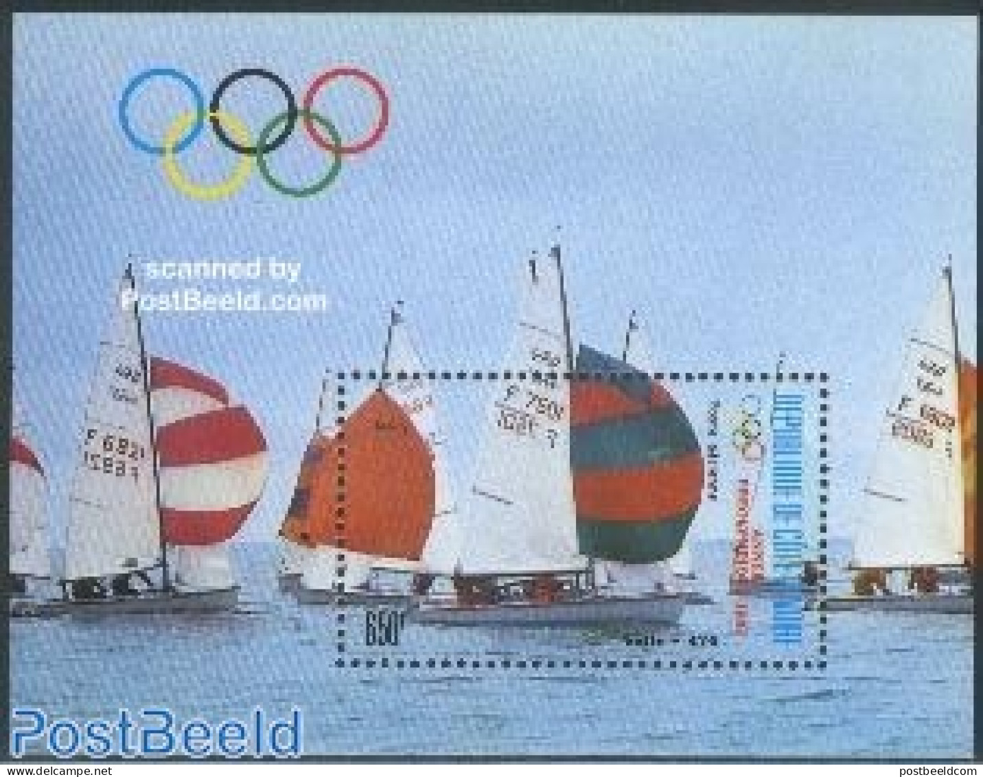 Ivory Coast 1987 Preolympic Year, Sailing S/S, Mint NH, Sport - Olympic Games - Sailing - Unused Stamps