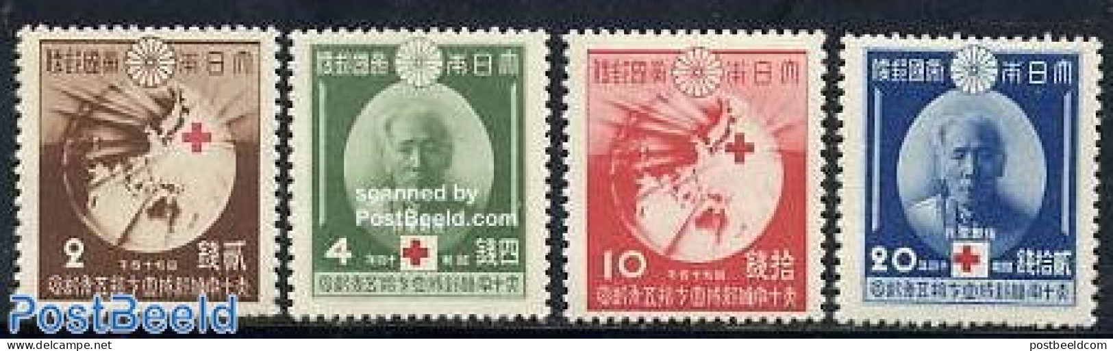 Japan 1939 Red Cross 4v, Unused (hinged), Health - Red Cross - Ungebraucht