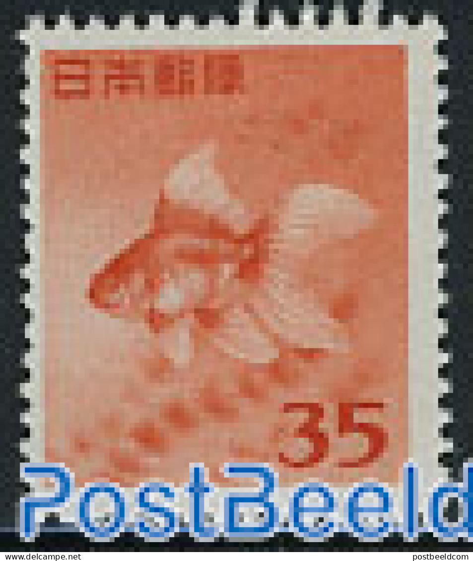 Japan 1952 Definitive, Goldfish 1v, Unused (hinged), Nature - Fish - Neufs