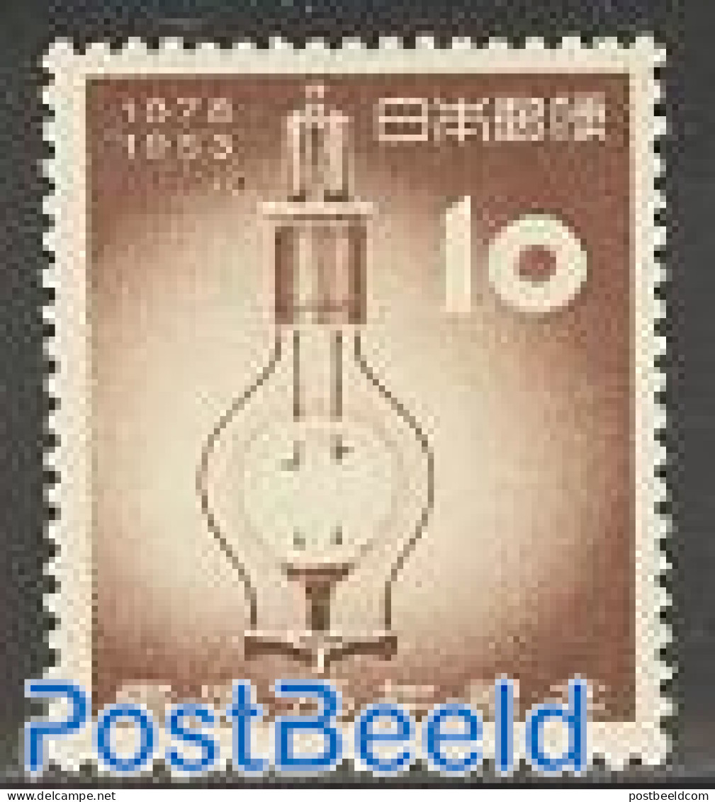 Japan 1953 Electric Light 1v, Mint NH, Science - Energy - Neufs