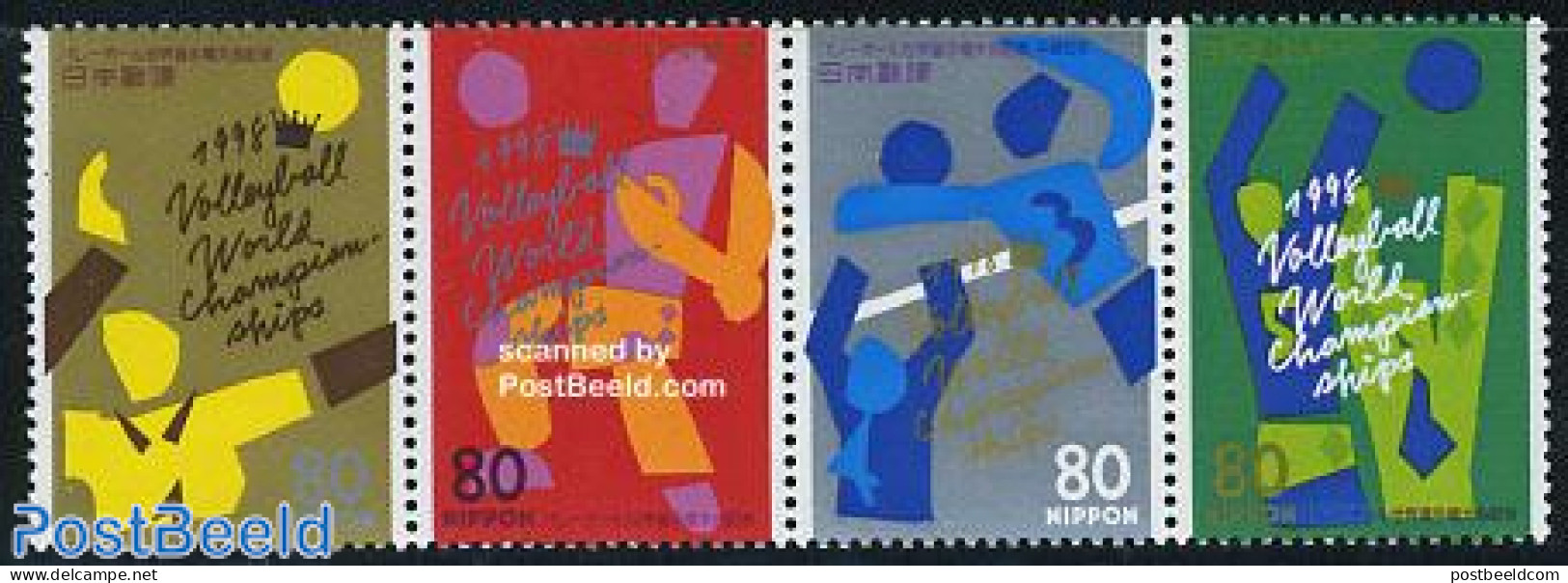 Japan 1998 Volleyball 4v [:::], Mint NH, Sport - Sport (other And Mixed) - Volleyball - Unused Stamps