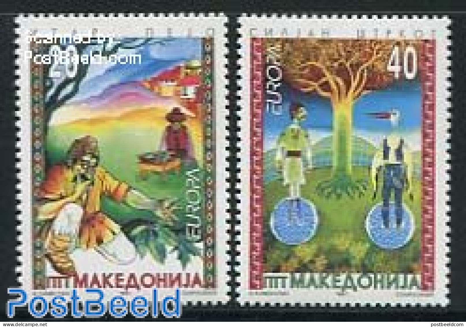 North Macedonia 1997 Europa, Legends 2v, Mint NH, History - Europa (cept) - Art - Fairytales - Verhalen, Fabels En Legenden