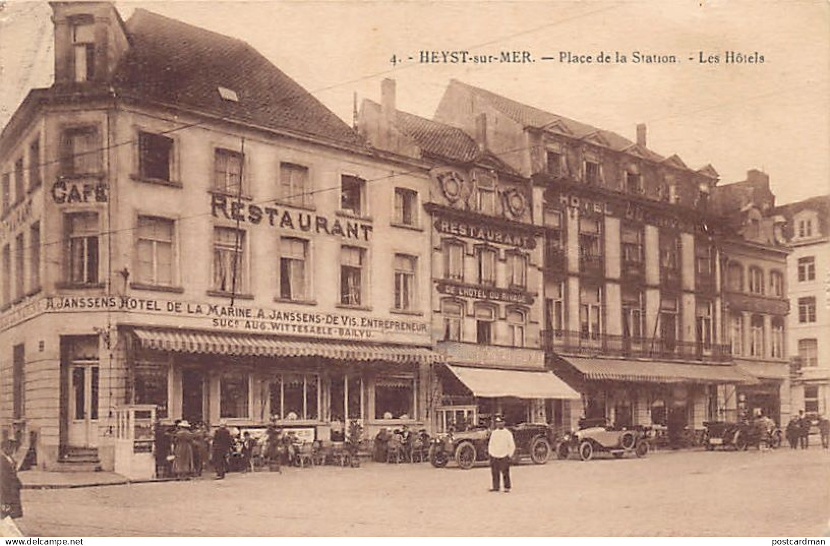 België - HEIST (W. Vl.) Statieplein - Hotel De La Marine A. Janssens - Hotel Du Rivage - Heist