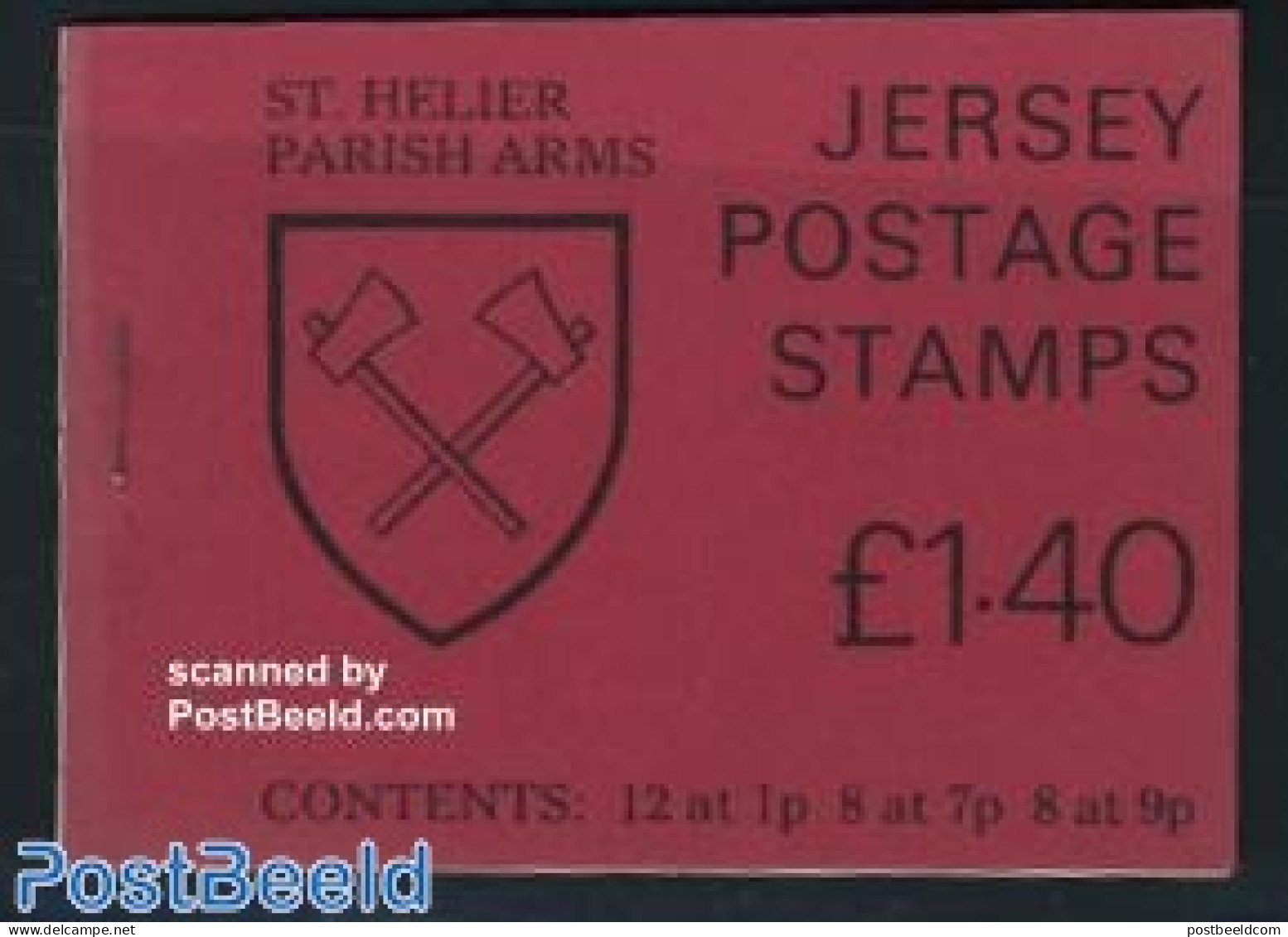 Jersey 1980 St. Helier Parish Arms Booklet, Mint NH, History - Various - Coat Of Arms - Stamp Booklets - Lighthouses &.. - Unclassified