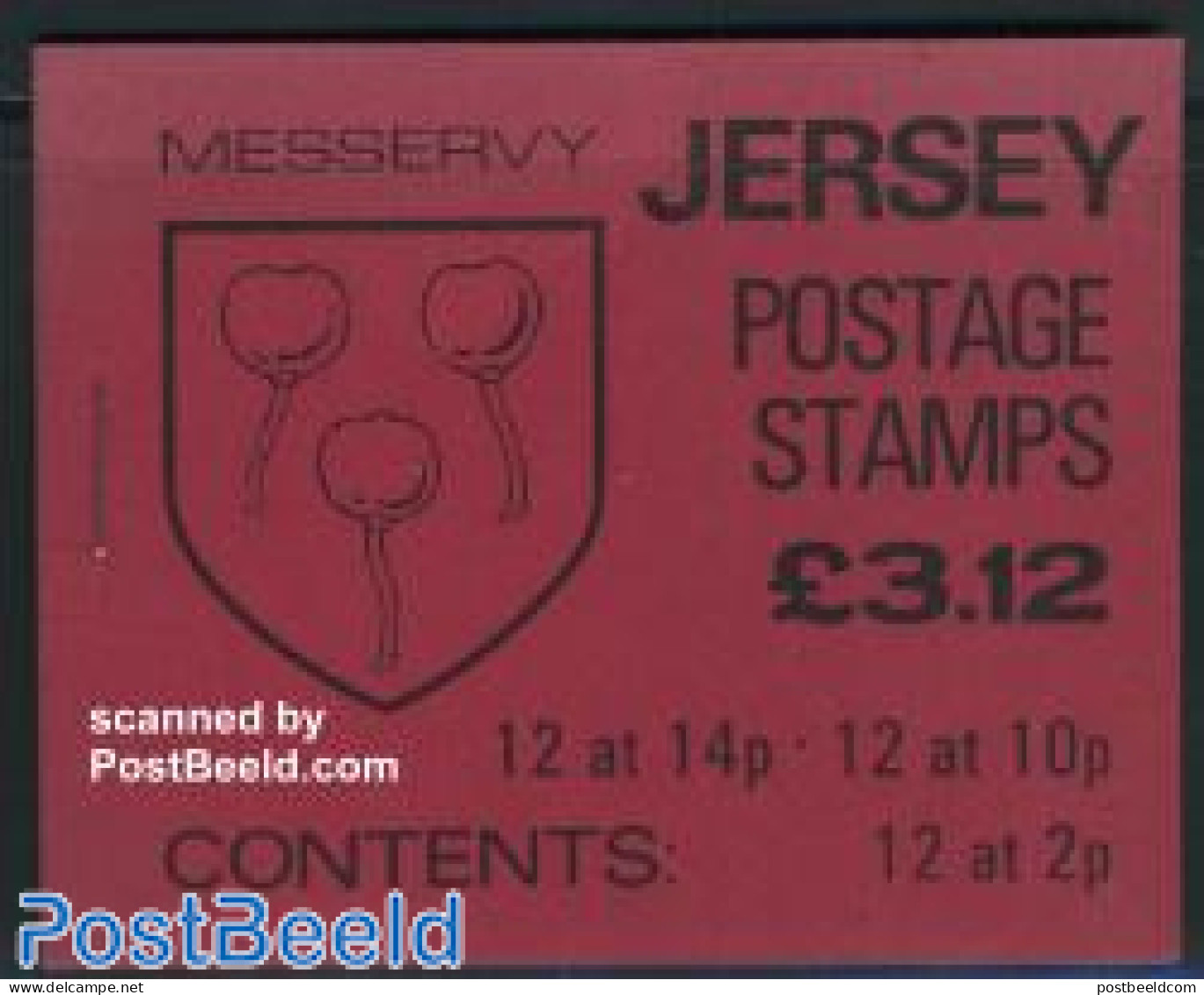 Jersey 1986 Coat Of Arms 3.12 Booklet, Mint NH, History - Coat Of Arms - Stamp Booklets - Non Classés