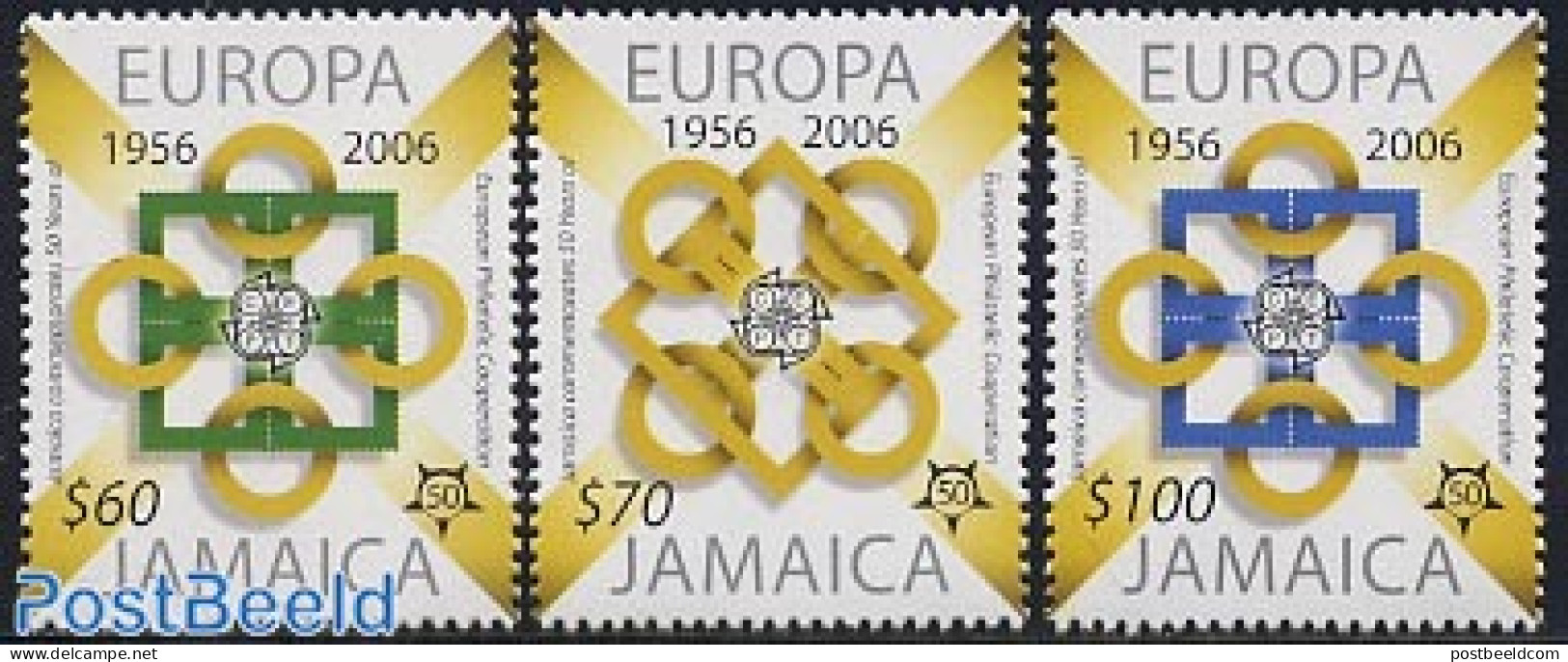 Jamaica 2005 European Phil. Co-operation 3v, Mint NH, History - Europa Hang-on Issues - European Ideas