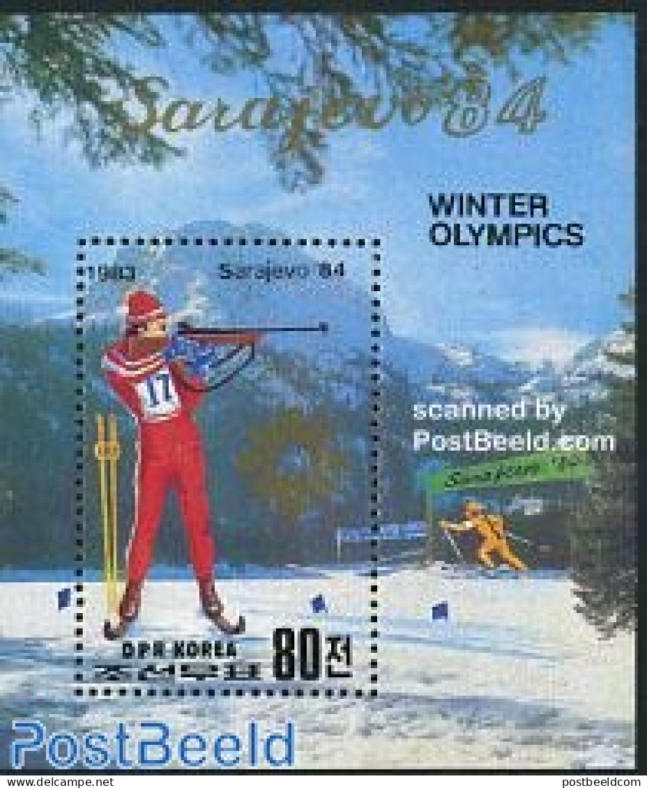 Korea, North 1983 Biathlon S/s, Mint NH, Sport - Olympic Winter Games - Shooting Sports - Skiing - Shooting (Weapons)