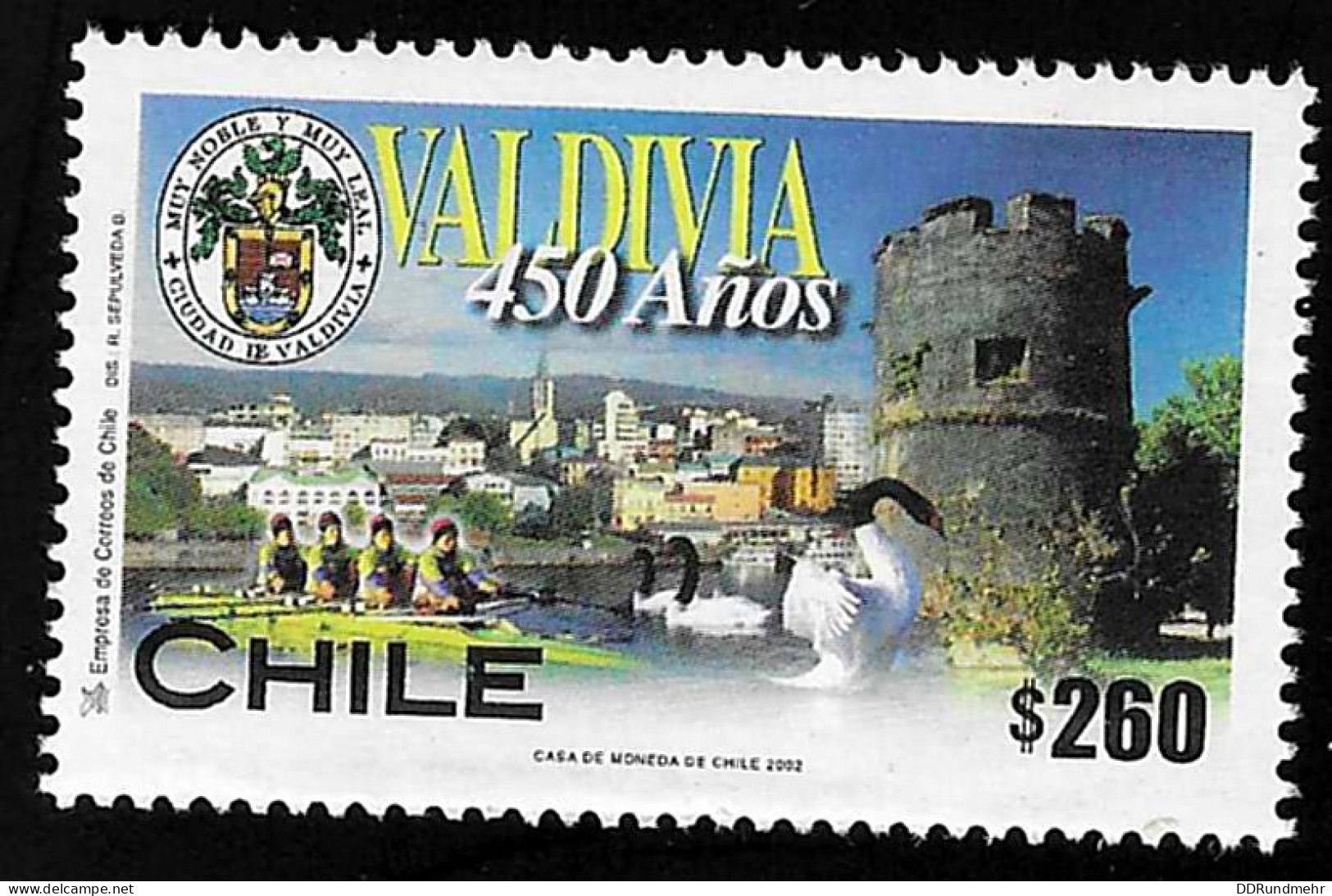 2002 Valdivia  Michel CL 2062 Stamp Number CL 1387 Yvert Et Tellier CL 1627 Stanley Gibbons CL 2039 Xx MNH - Chili