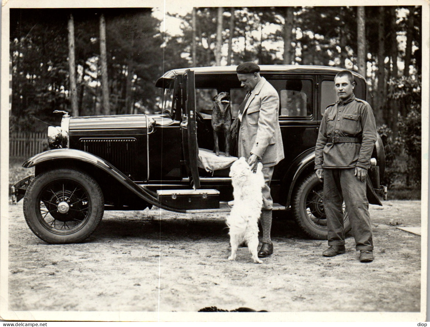 Photographie Photo Vintage Snapshot Amateur Automobile Voiture Auto  - Automobile