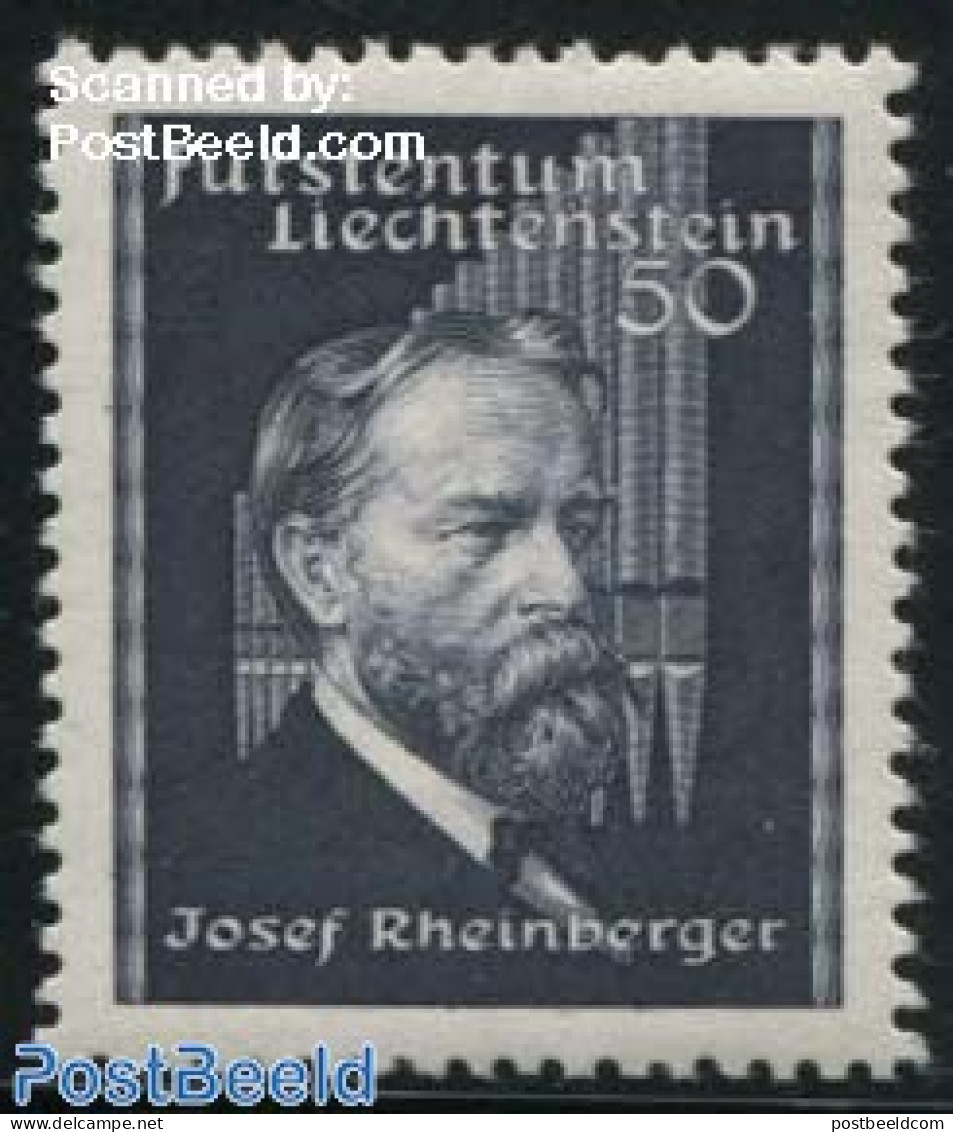 Liechtenstein 1938 J. Rheinberger 1v, Mint NH, Performance Art - Music - Ongebruikt