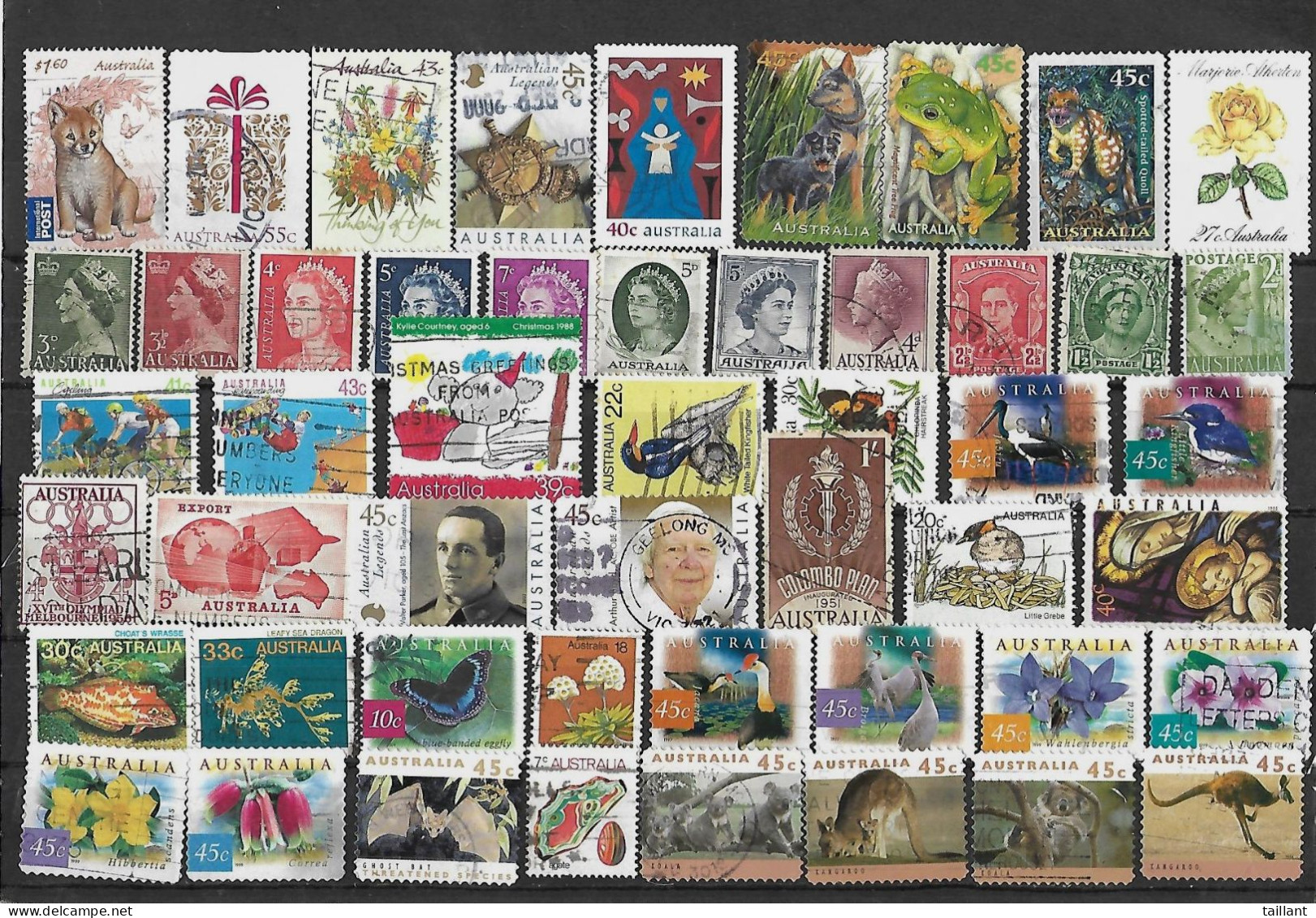 Lot De 50 Timbres Oblitérés D'Australie - Used Stamps