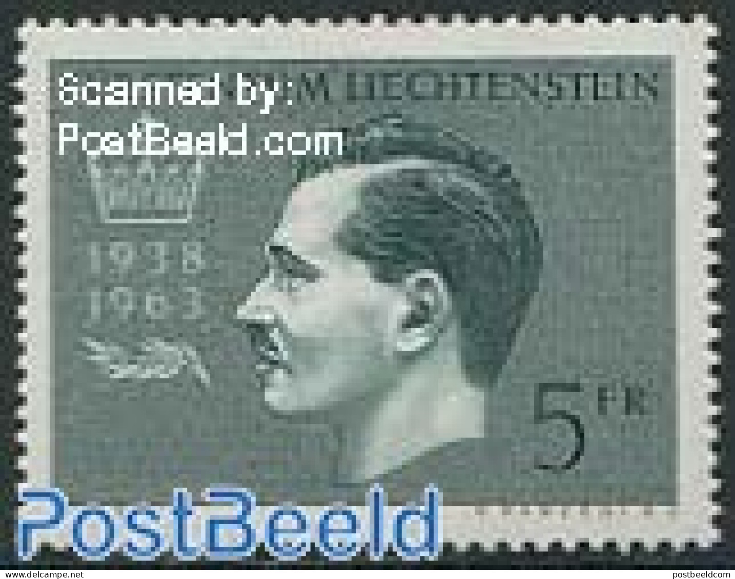 Liechtenstein 1963 Silver Jubilee 1v, Mint NH, History - Kings & Queens (Royalty) - Neufs