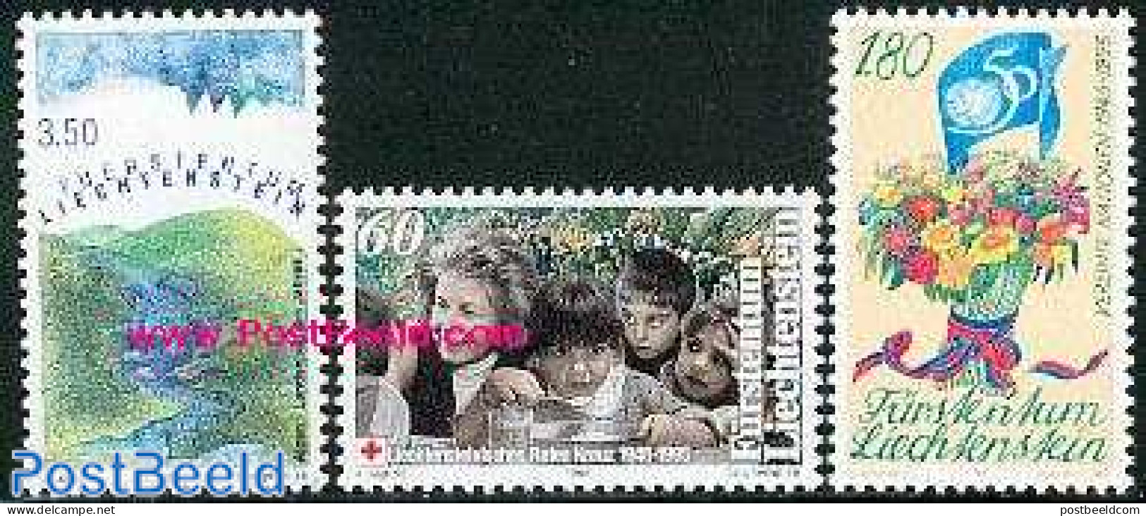 Liechtenstein 1995 Mixed Issue 3v, Mint NH, Health - History - Red Cross - United Nations - Unused Stamps