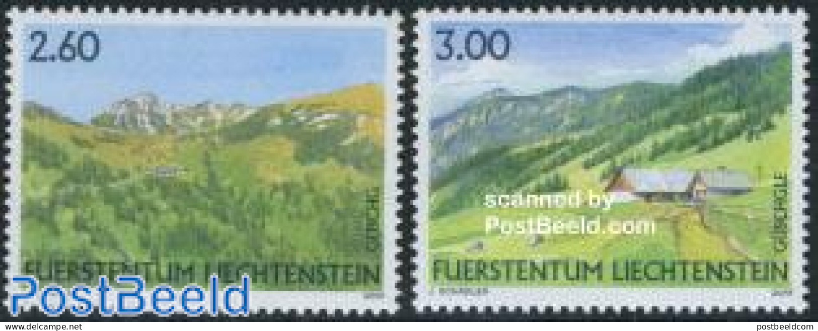 Liechtenstein 2008 Landscape Views 2v, Mint NH, Sport - Mountains & Mountain Climbing - Unused Stamps
