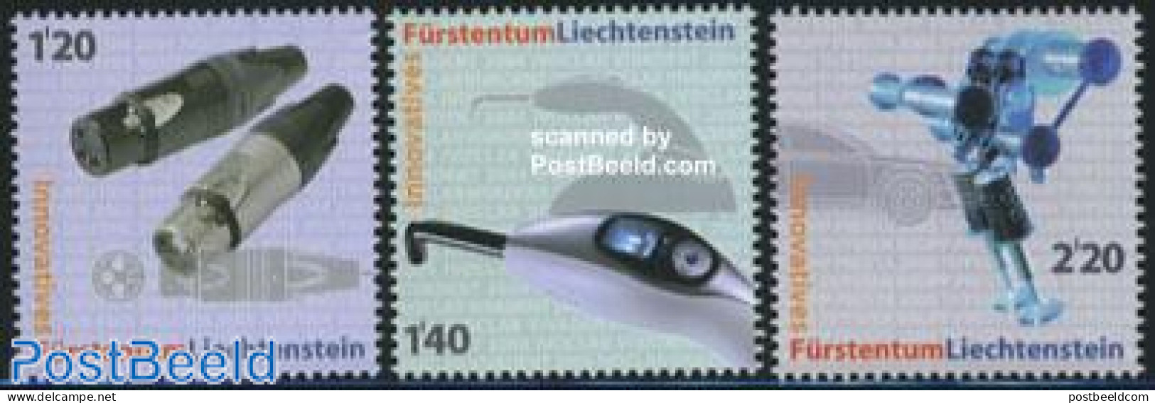 Liechtenstein 2008 Technical Innovations 3v, Mint NH, Science - Inventors - Art - Industrial Design - Unused Stamps