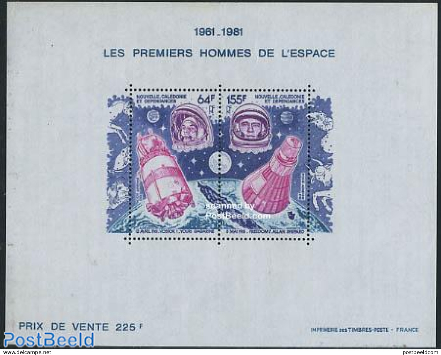 New Caledonia 1981 First Manned Space Flight S/s, Mint NH, Transport - Space Exploration - Ongebruikt