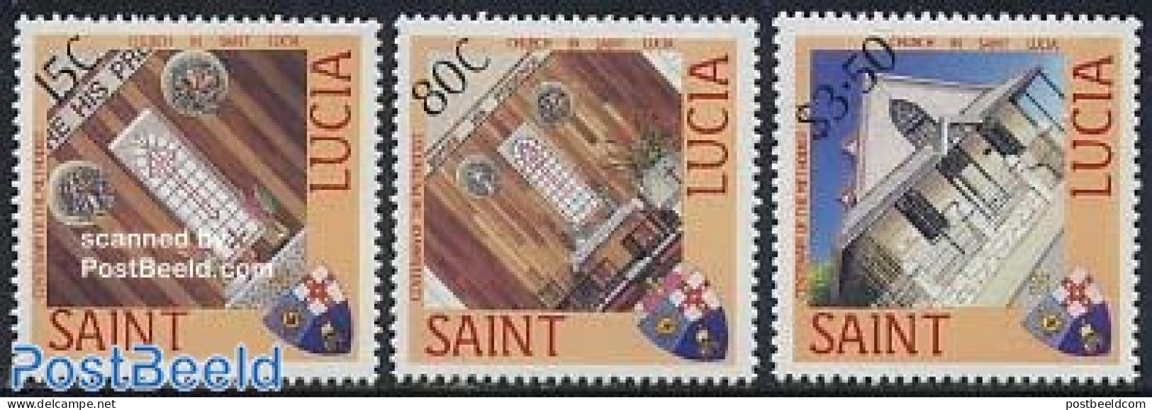 Saint Lucia 1988 Methodist Church 3v, Mint NH, Religion - Religion - St.Lucie (1979-...)