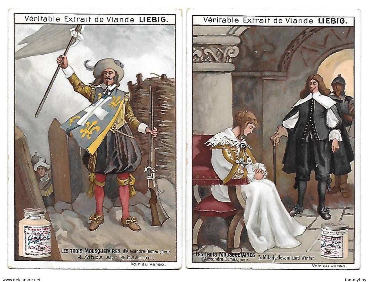 S 673, Liebig 6 Cards, Les 3 Mousquetaires (ref B16) - Liebig