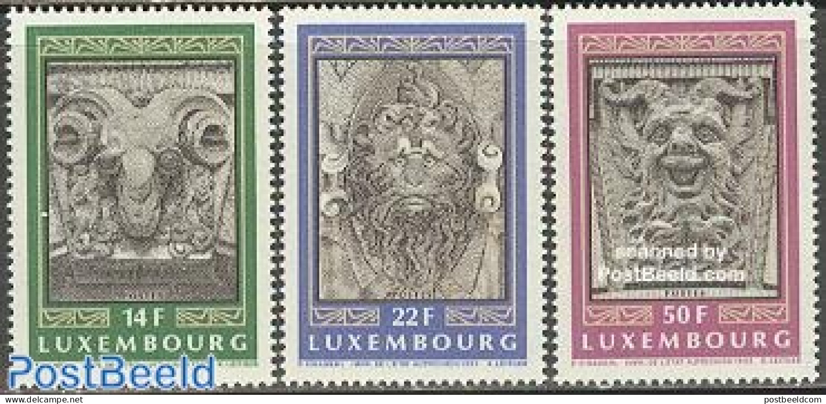 Luxemburg 1992 Architecture 3v, Mint NH, Art - Sculpture - Unused Stamps