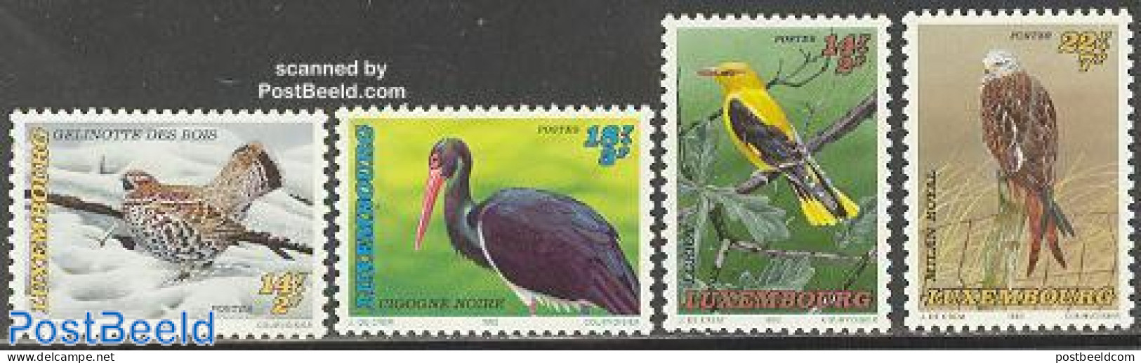 Luxemburg 1992 Birds 4v, Mint NH, Nature - Birds - Birds Of Prey - Poultry - Unused Stamps