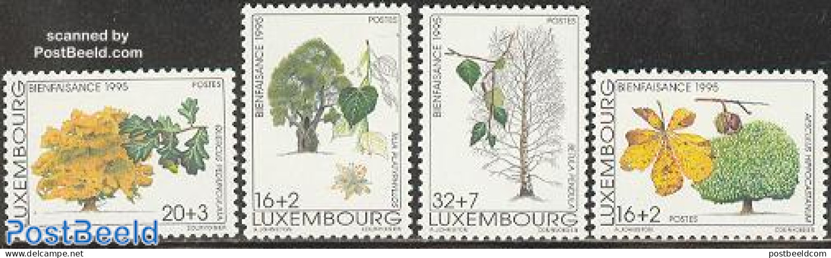 Luxemburg 1995 Welfare, Trees 4v, Mint NH, Nature - Trees & Forests - Ungebraucht