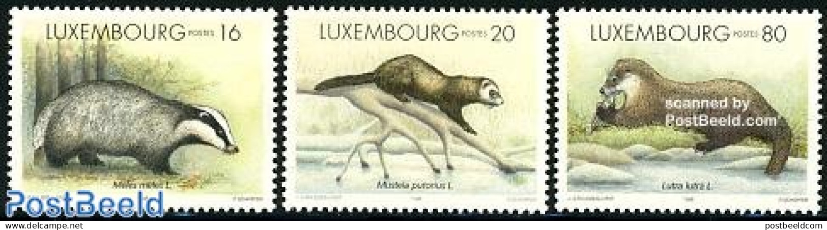 Luxemburg 1996 Animals 3v, Mint NH, Nature - Animals (others & Mixed) - Unused Stamps